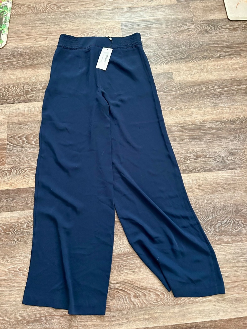 Karen Millen NWT Essential Tailored Wide Leg Woven Trousers Navy Sz 6 - Picture 6 of 11